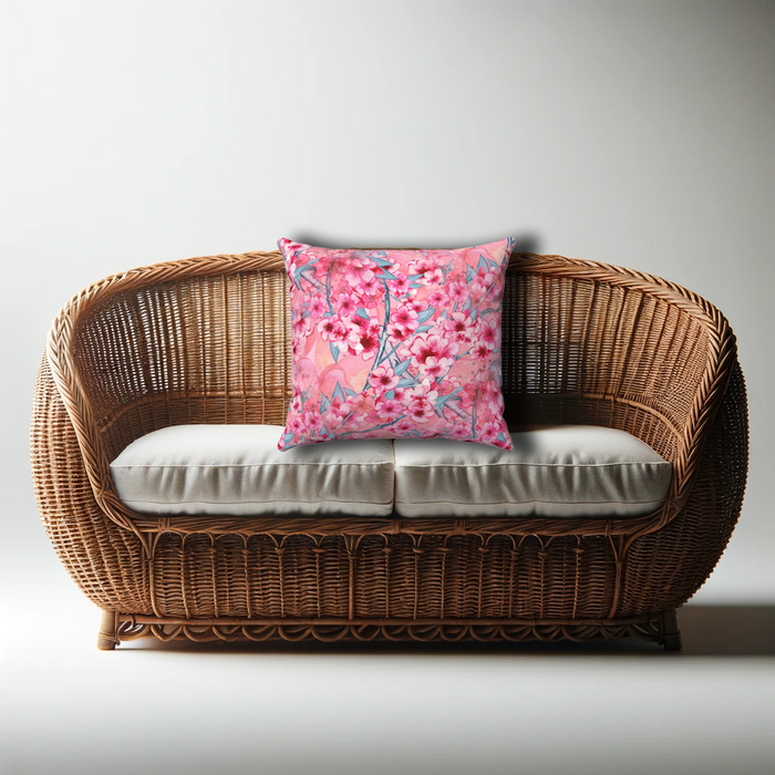 Cherry Blossom Home Decor Decorative Throw Pillows  4 Sizes Polyester