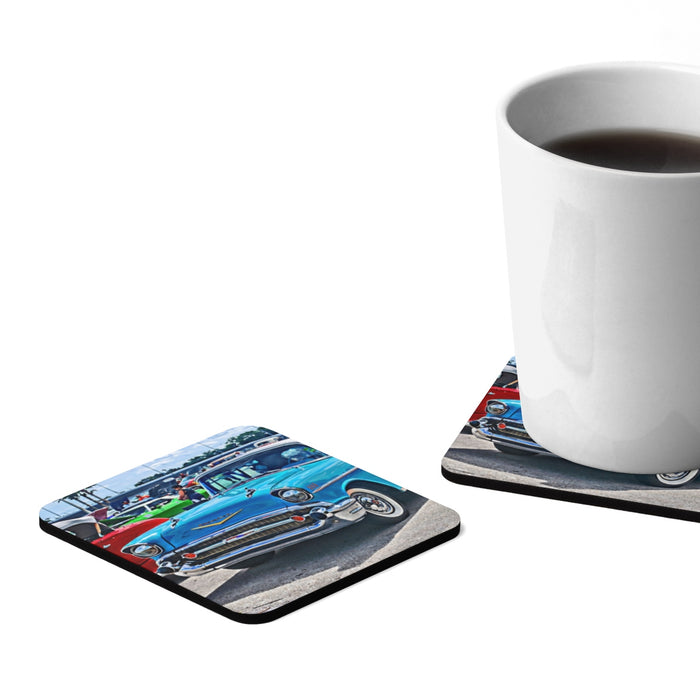 Tri-Five Hot Rod Beverage Drink Coasters