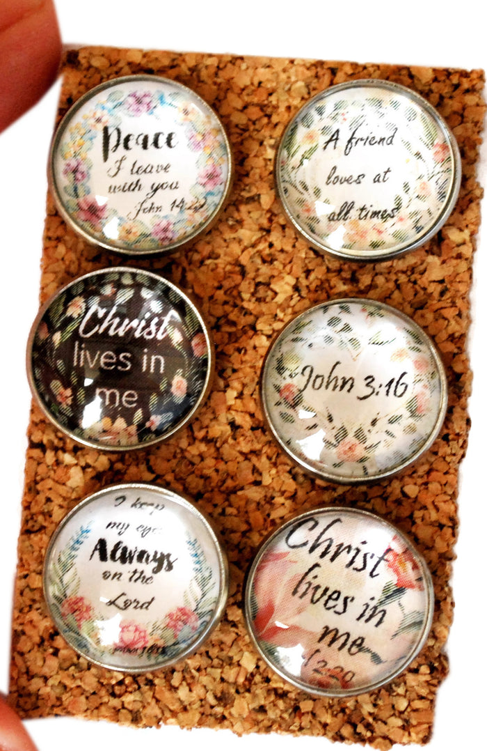 Christian Bible Verse Decorative Push Pins Thumbtacks and Corkboard Pushpins for Bulletin Boards