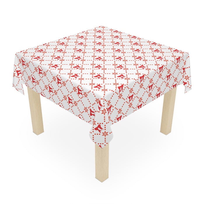 Christmas Red Bow Tablecloth Holiday Home Décor