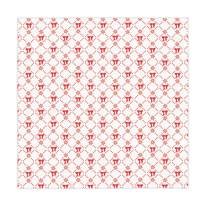 Christmas Red Bow Tablecloth Holiday Home Décor
