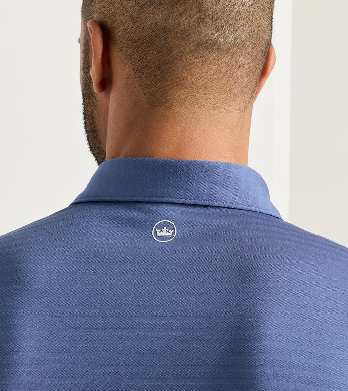 Clark Performance Jersey Polo - Sean Self Collar Bali Blue