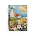 Coastal Lighthouse & Wildflower Spiral Notebook – 6" x 8" Ruled Journal