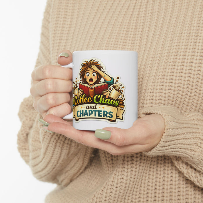 Coffee Chaos & Chapters Mug  Reader & Writer Gift  Book Lover Coffee Cup