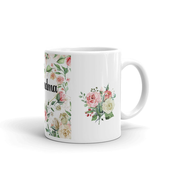 Coffee Mug for Grandma 11 oz and 15 oz Pink Roses and Heart
