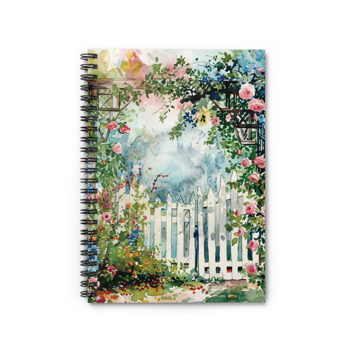 Cottage Garden Spiral Notebook – 6" x 8" Ruled Floral Journal