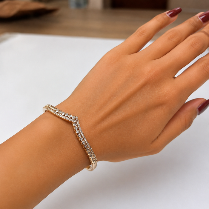 Crown Crystal Bangle