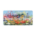 Custom Floral Vanity Plate for Car, Personalized Front License Plate Wildflowers
