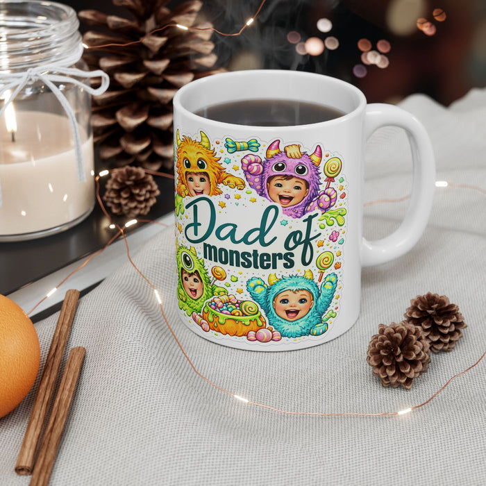 Dad of Monsters Mug  Funny Dad Gift from Kids  Father’s Day Coffee Cup