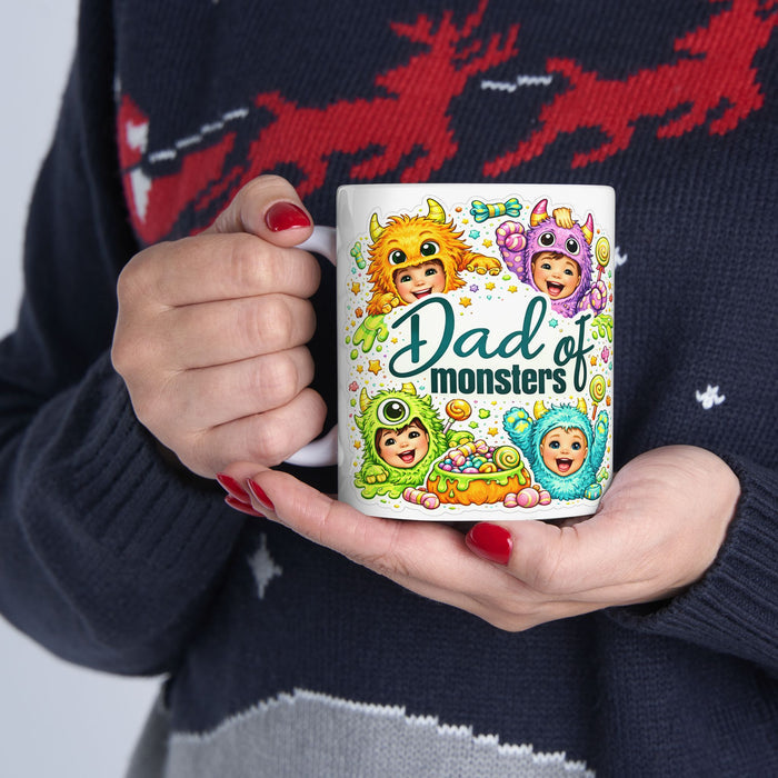 Dad of Monsters Mug  Funny Dad Gift from Kids  Father’s Day Coffee Cup