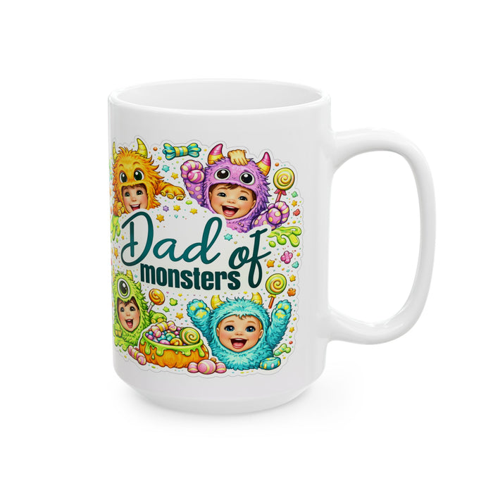 Dad of Monsters Mug  Funny Dad Gift from Kids  Father’s Day Coffee Cup