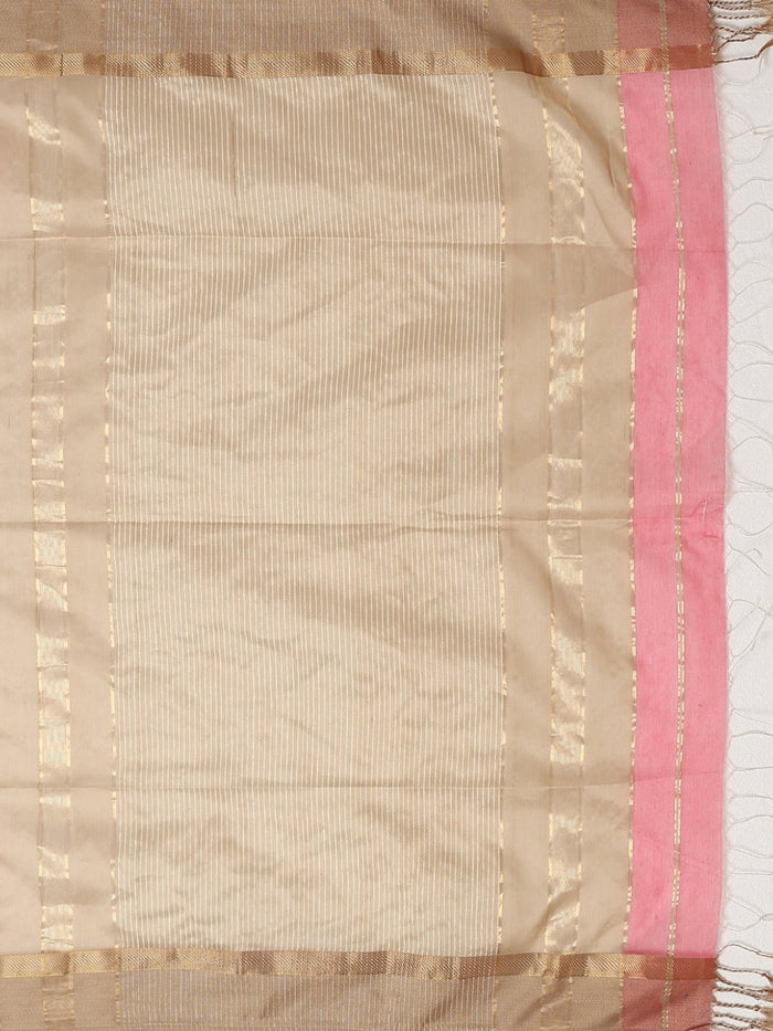 Black handloom Maheshwari silk saree with bold golden zari bands across the pallu
