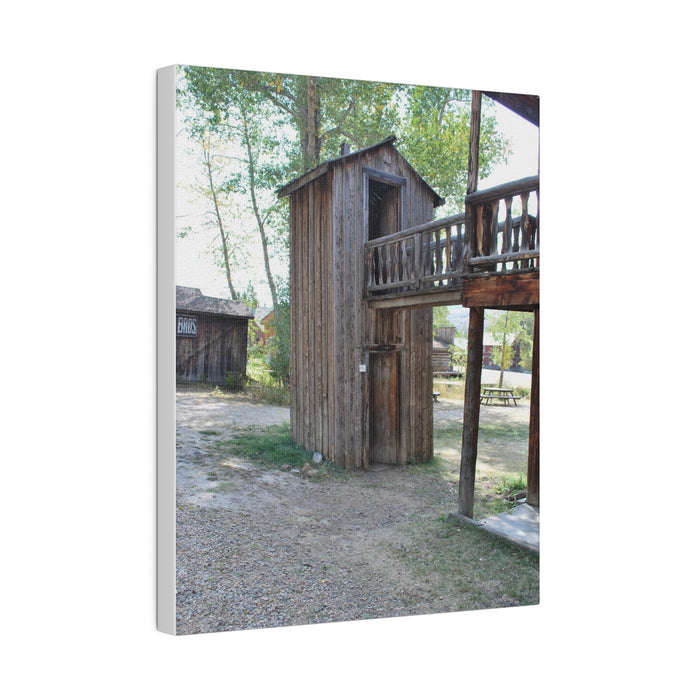 Double Decker Outhouse Ghost Town Montana Old West Art Canvas Print 4 Sizes