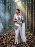 Indiehaat | Hand Dyed Khadi Cotton Saree White
