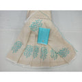 Kota Doria Embroidery Biege Saree with blouse Handcrafted-Indiehaat
