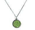St. Patrick's Day Clover Pendant Necklace on a Chain 18-inches Silvertone