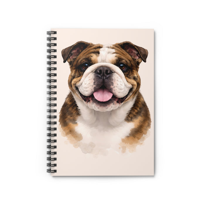 English Bulldog Spiral Notebook – Dog Lover Ruled Journal