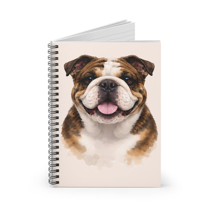 English Bulldog Spiral Notebook – Dog Lover Ruled Journal