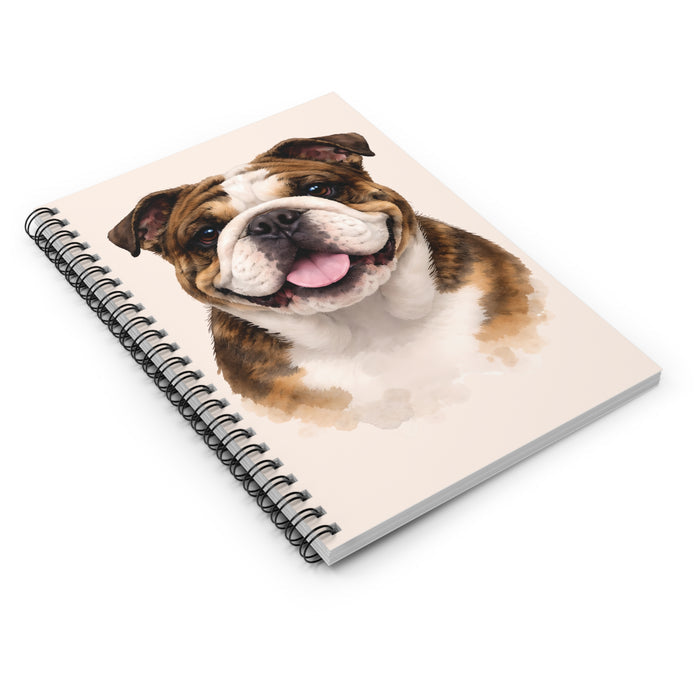 English Bulldog Spiral Notebook – Dog Lover Ruled Journal