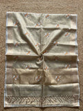 Indiehaat | Kota Doria Semi Silk Embroidery Saree Gold