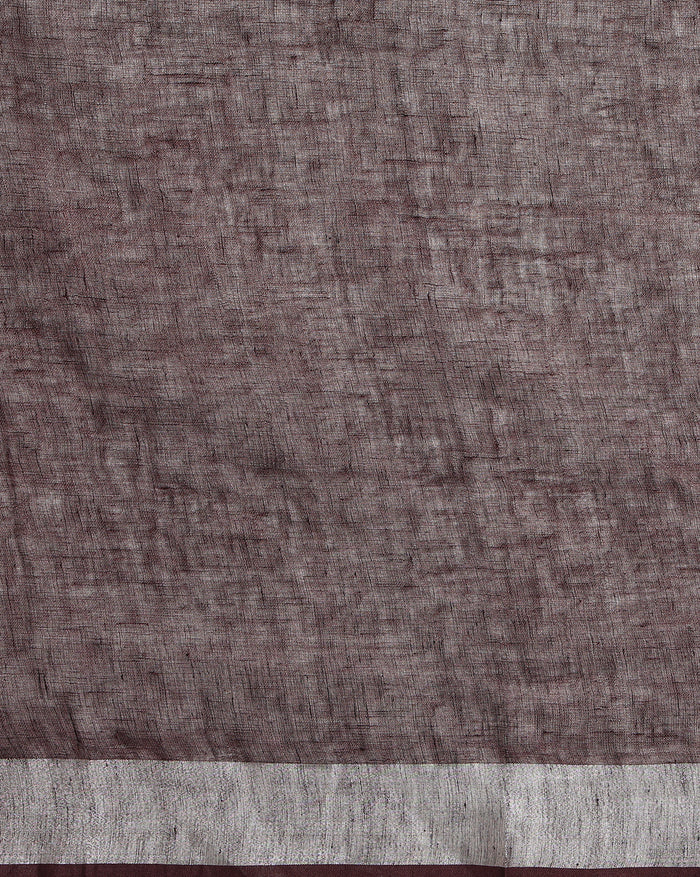 Expressive Linen Shibori Hand Dyed Saree Purple