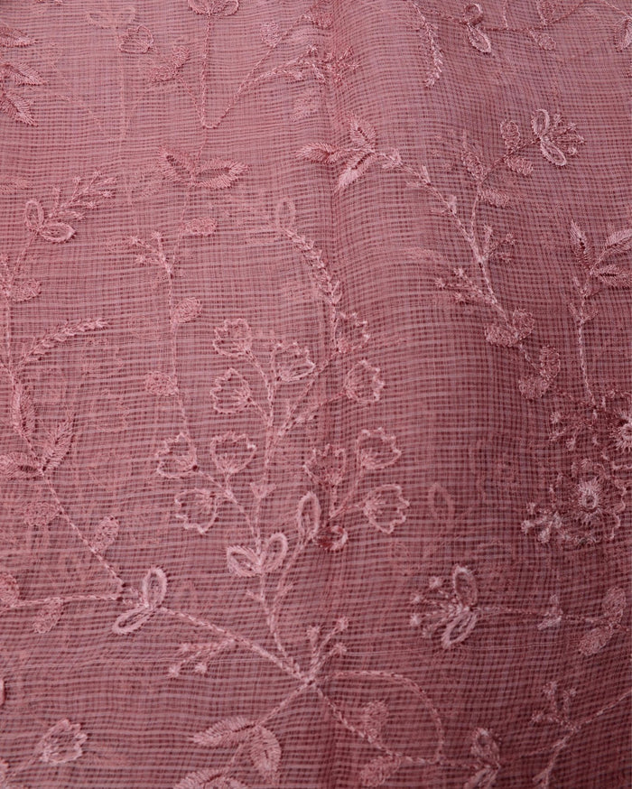 Indiehaat | Kota Doria Embroidered Multicolor Saree