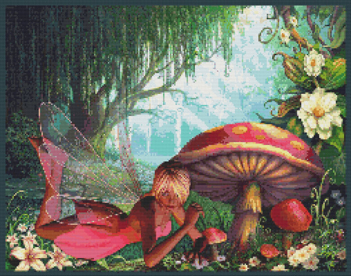 Fairy Counted Cross Stitch Pattern, Download Printable