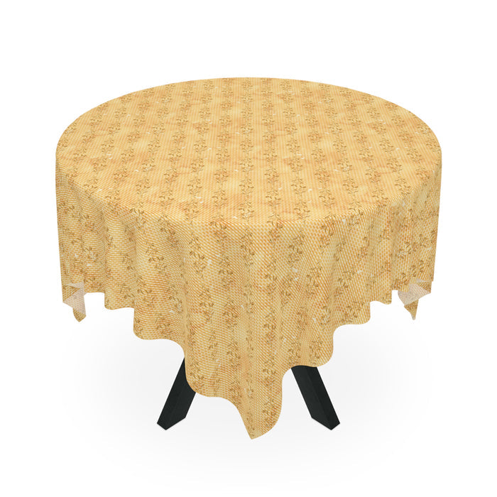 Fall Pattern Tablecloth  Décor Autumn Leaves Gold Brown