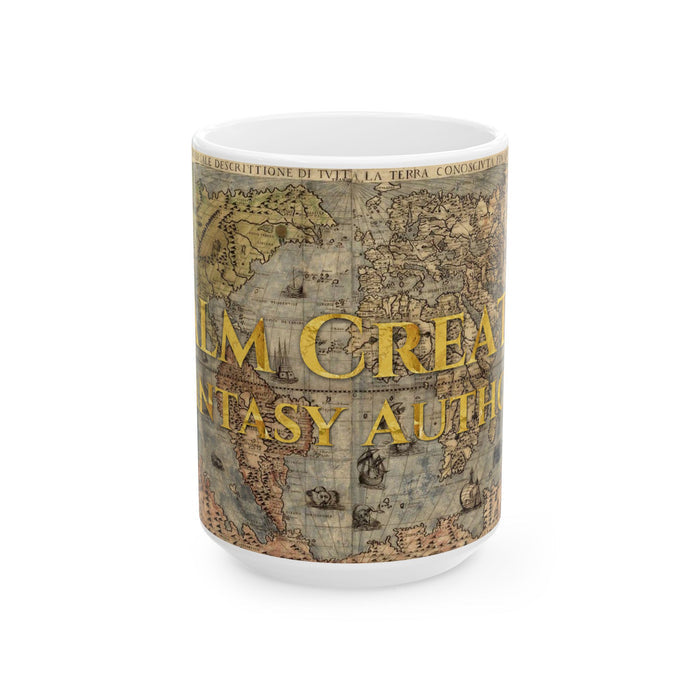 Fantasy Author Coffee Mug 15 oz Realm Creator Writer Gift Cup