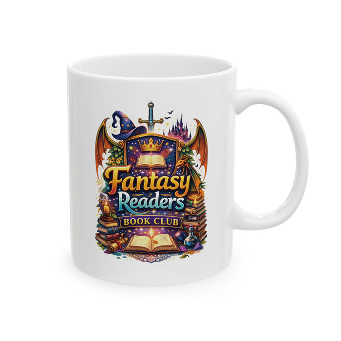 Fantasy Readers Book Club Coffee Mug – Dragon, Castle & Magic Book Lover Gift