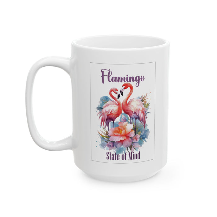 Flamingo Coffee Mug Flamingo State of Mind Tropical Beach Gift Pink Flamingo Cup