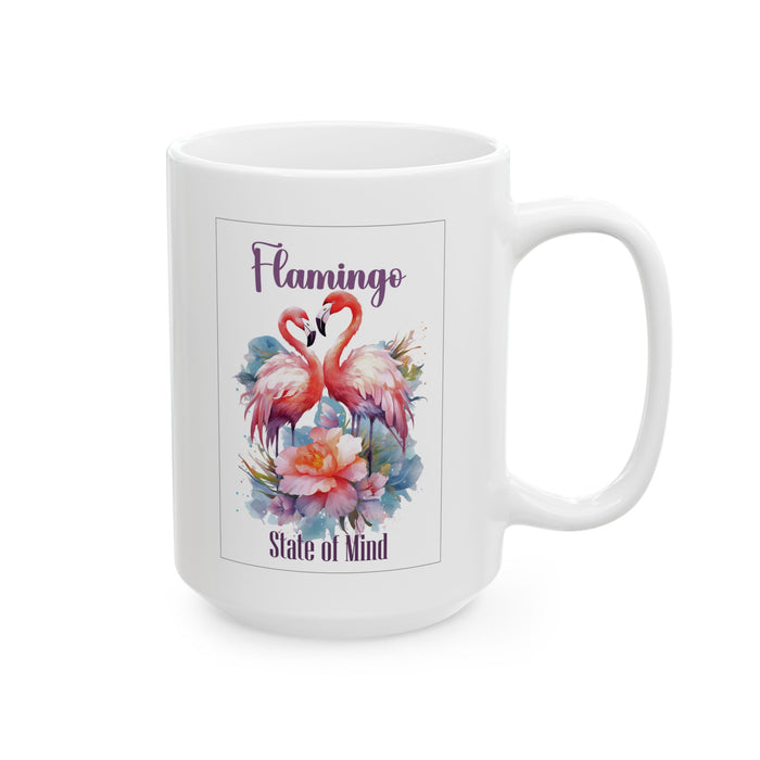 Flamingo Coffee Mug Flamingo State of Mind Tropical Beach Gift Pink Flamingo Cup