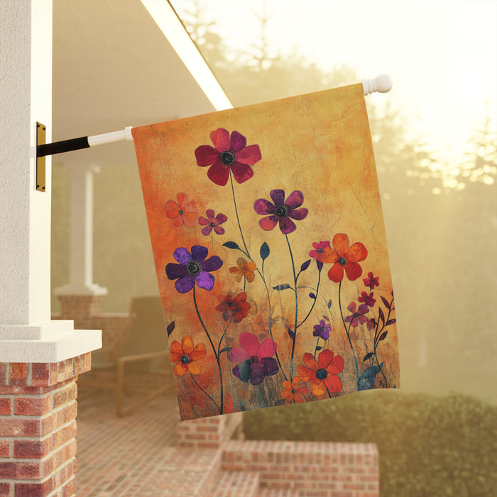 Floral Garden Flag Double Sided Outdoor Yard Decor Flowers House Banner