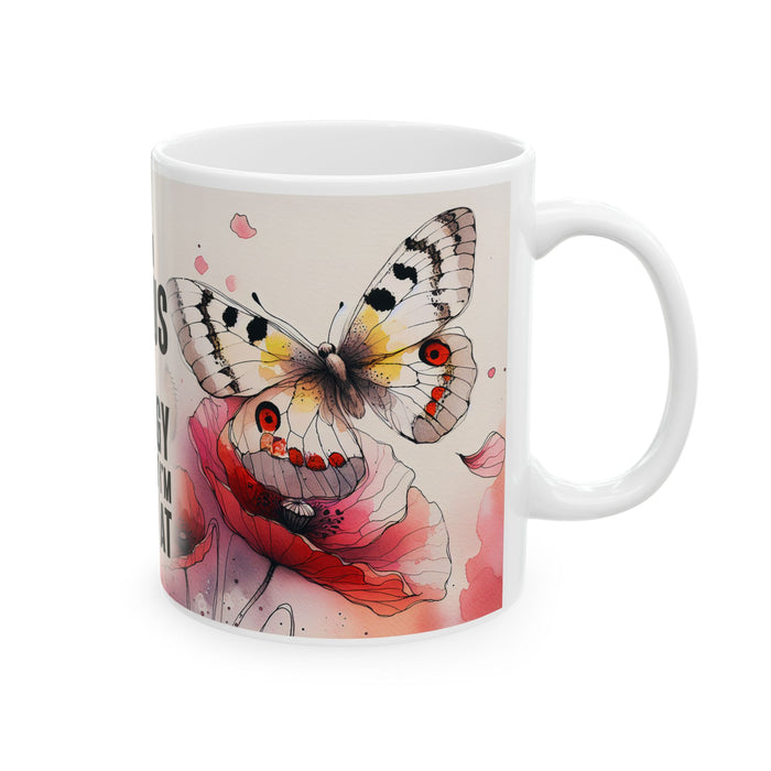 Floral Inspirational Mug – Focus My Energy Coffee Cup Positive Gift for Women