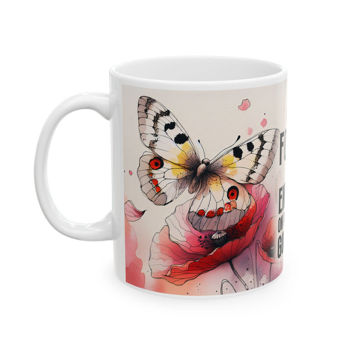 Floral Inspirational Mug – Focus My Energy Coffee Cup Positive Gift for Women