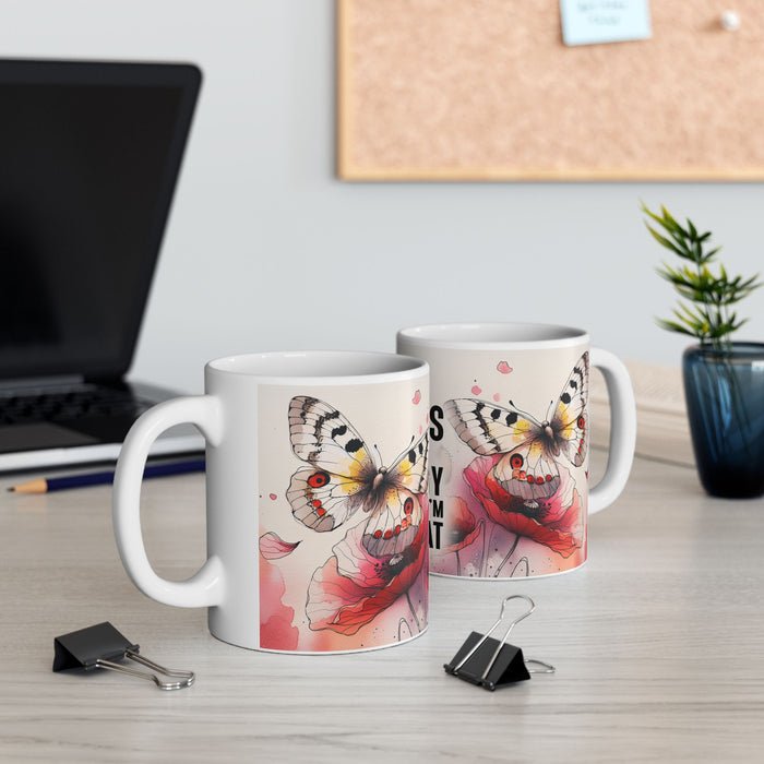 Floral Inspirational Mug – Focus My Energy Coffee Cup Positive Gift for Women