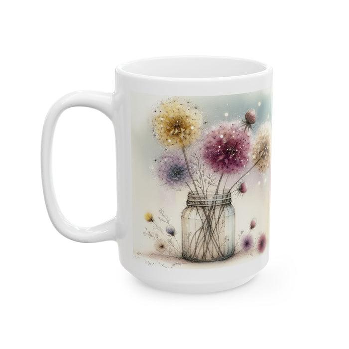 Floral Inspirational Mug – I Can Rise Above Negativity Coffee Cup Gift for Women