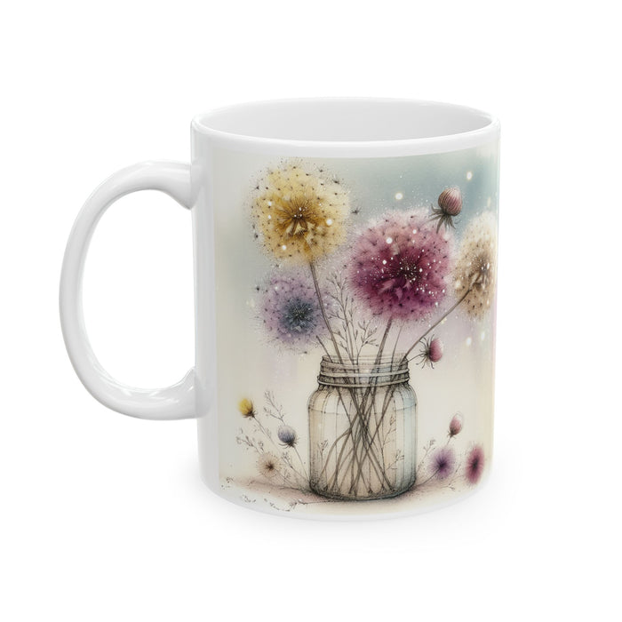 Floral Inspirational Mug – I Can Rise Above Negativity Coffee Cup Gift for Women