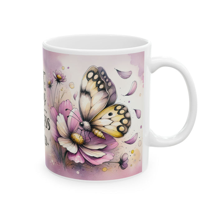 Floral Inspirational Mug – Love Grows Where Kindness Is Planted Coffee Cup Gift
