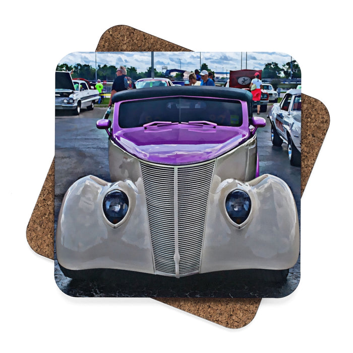 Ford Square Hardboard Coaster Set - 4pcs