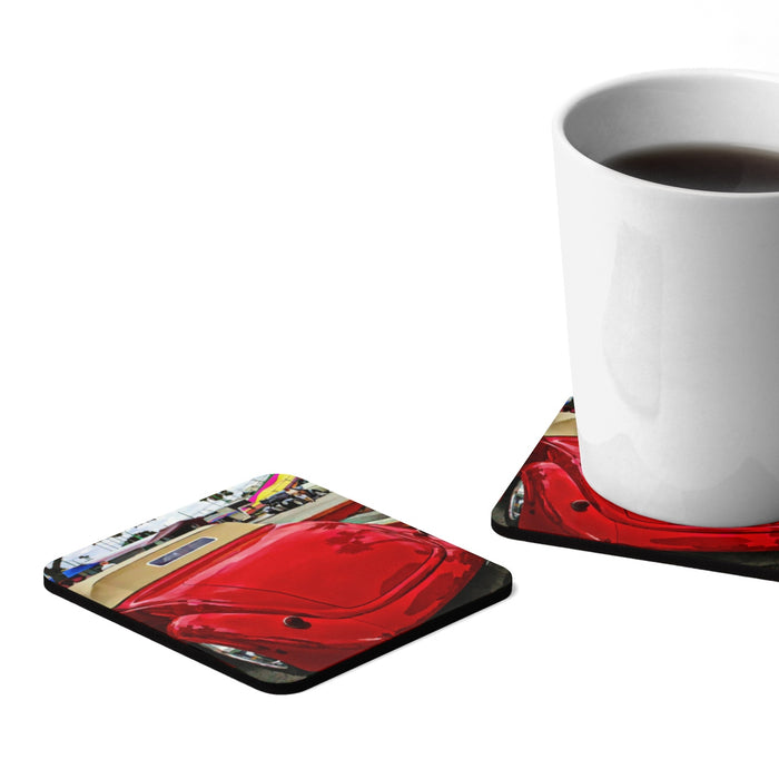 Ford Square Hardboard Coaster Set - 4pcs