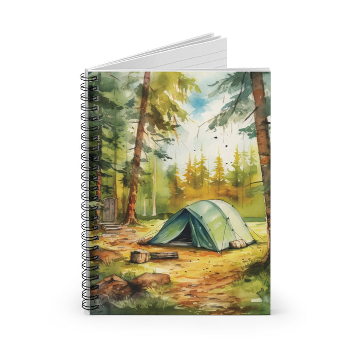Forest Camping Spiral Notebook – 6" x 8" Ruled Adventure Journal
