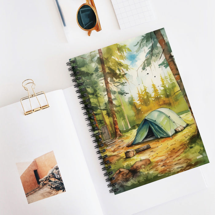 Forest Camping Spiral Notebook – 6" x 8" Ruled Adventure Journal