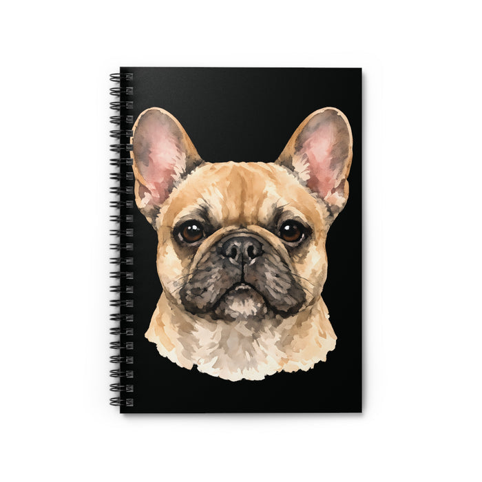 French Bulldog Spiral Notebook – Frenchie Dog Lover Ruled Journal
