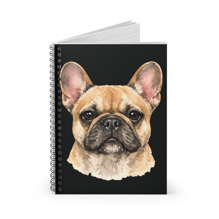 French Bulldog Spiral Notebook – Frenchie Dog Lover Ruled Journal