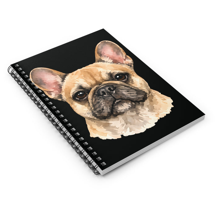 French Bulldog Spiral Notebook – Frenchie Dog Lover Ruled Journal