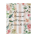 Friends Love at All Times Bible Verse Art Canvas Print 4 Sizes