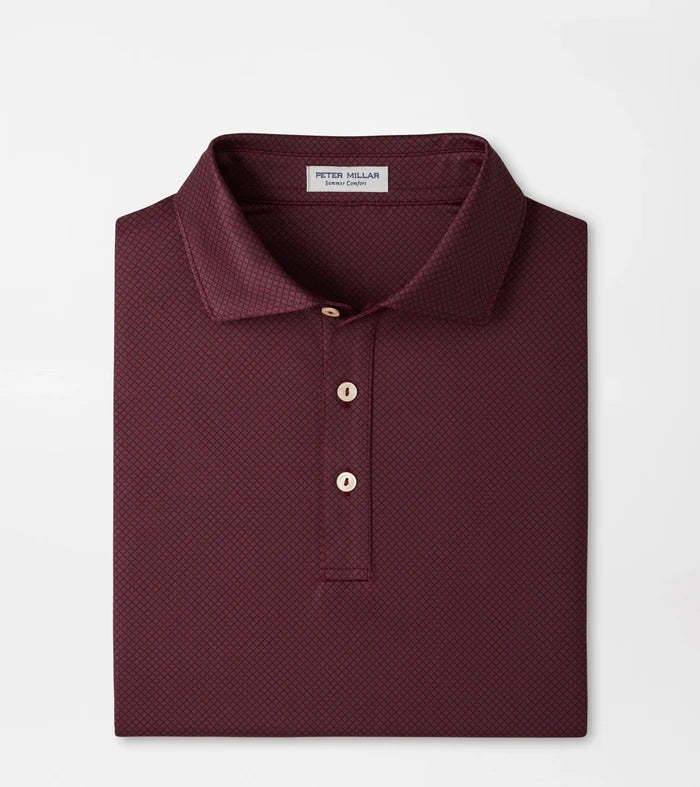Fulton Performance Jersey Polo - Sean Self Collar Bordeaux