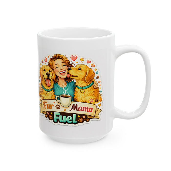 Fur Mama Fuel Mug  Dog Mom Gift  Cute Dog Lover Coffee Cup  Pet Mom Present