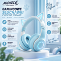 Gamingowe słuchawki Bluetooth z kocimi uszami i podświetleniem RGB 🎧🐱